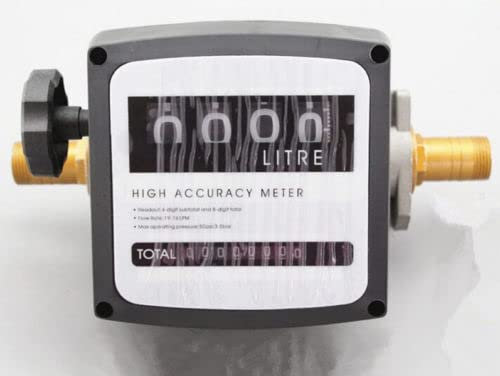 4 Digital Diesel Fuel Oil Flow Meter Counter High Accuracy 1%