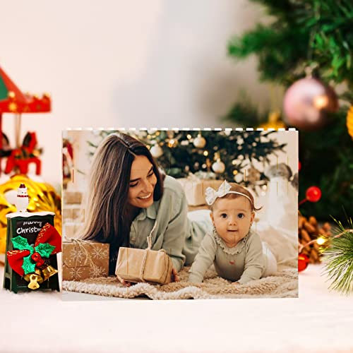 Personalisierte Bausteine mit Foto Puzzle mit Bild Herz Quadrat Geformt Bausteine Sich Selbst Gestalten Benutzerdefiniertes Bild Geschenke Weihnachten Geburtstag für Paare Erwachsene und Kinder