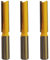 Rennie Tools - 3pcs 1/2 Cutting Diameter x 1/2 Shank x 50mm Flute Extra Long TCT Tipped 2 Flute Straight Router Kitchen Worktop Cutter Bit. Compatible With Makita Bosch Trend Katsu Dewalt Router Etc