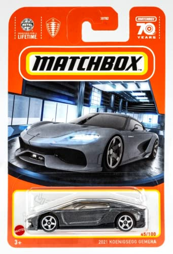 Matchbox 2021 Koenigsegg Gemera 45/100 (Gray) Diecast Car