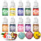 FettlöSliche Lebensmittelfarbe - ERCorArt 10 Farben Hochkonzentriert Lebensmittelfarbe ÖLbasis für Schokolade, Kakaobutter, Foudant, Schokoladenkuchen, Zuckerguss, Eiscreme etc, 6 ml/Stück