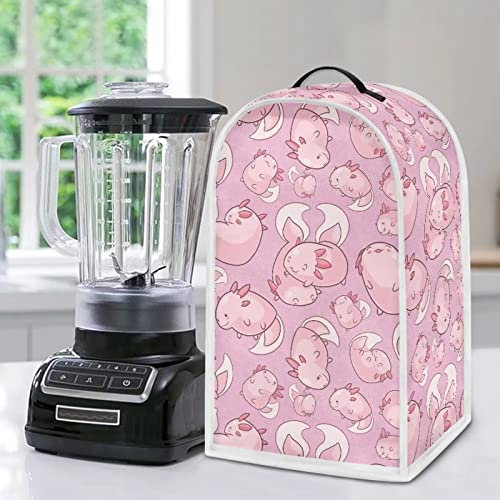 Poceacles Pink Axolotl Pattern Kitchen Blender Dust Cover Food Processor Cover Food Blender, Food Processor for Kitchen Appliance Covers Blender Cover