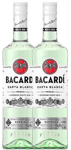 Rum Bacardí Superior Rakete Flasche 1 L (Schachtel mit 2 Rakete Flasche von 1 L)