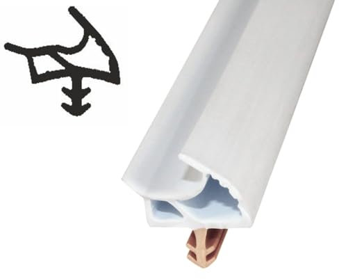 SN-TEC Zimmertürdichtung/Türdichtung/Türgummi TD 3900 für 3mm Nut und 12mm Falz, Farbe: weiß (10 Meter)