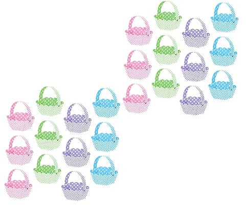 Milisten 24st Osterkorb Körbe Osterkörbchen Selber Machen Osterfestkörbchen Selber Machen Dekoratives Osterkörbchen Diy-korb Zum Thema Ostern Osterschmuck Selber Machen Küken Hase Papier