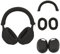 Silikonhülle für Sony WH-1000XM5,Sony xm5 Kopfhörer Schutzhülle,Ohrmuscheln für Sony xm5,WH-1000XM5 Zubehör Soft Silikon Skin Protector-Schwarz