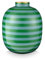 Pip Studio Metall Vase Stripes Grün 32cm