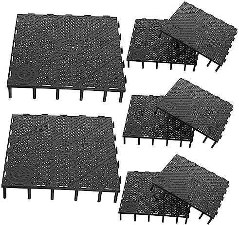 Sosoport 40 STK blacki Schwarze The Black blackh Großer Fischbehälter weißes Serviertablett Bodenplatte für Aquarien Gitter Sieb Filter Lebensmittelqualität Halterung Teiler Teilung Zubehör