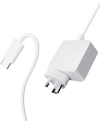 Samsung-Compatible 65W USB-C Laptop Rapid Charger | White Portable AC Adapter for Galaxy Book/Chromebook Series, MacBook Pro/Air, Dell/HP/Lenovo