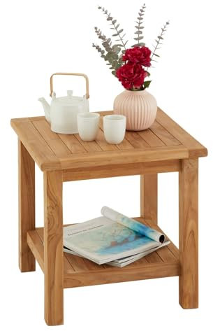 IDIMEX Gartentisch MANILA aus Teak Holz, Farbe Teak Natur, robust und witterungsbeständig, perfekt für Balkon und Terrasse, Gartentisch Holz Gartenmöbel Holz Balkon.