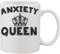 Functon+ Mug en céramique Anxiety Queen Nervous Person Blanc