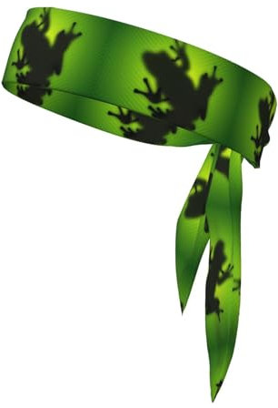 Green Frog Shadow Unisex Sport Strap Reversible Bandana Schal für Yoga Fitness Jogging