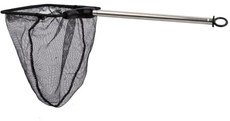Shengxi Rete da Pesca per Acquario Rete da Pesca Telescopica con 27.5-50.5cm Manico in Acciaio Inox Regolabile Retino Guadino Retrattile da Pesca per Acquari Laghetti Laghi