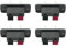 WELWIK 4PCS Molla Push Release Connettore Morsettiera Altoparlante Morsettiera Altoparlante Bidirezionale Amplificatore Nero Collegamento A Molla Clip Clip di Prova