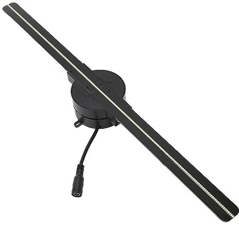 Ventilador de Holograma 3D, WiFi de 16,5 Pulgadas Ventilador Holográfico Resolución 2000x224 224 Cuentas LED Máquina Publicitaria de Control Remoto para (Enchufe Europeo
