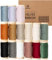 Vitalizart Samtband Set 0,95 cm x 4,57 m x 15 Rollen Gemischte Farben, Holzspule, Dekoband für Weihnachten Kranz Dekoration, handgefertigte Handwerk, Ornamente, Geschenkverpackungen & Schleife Machen