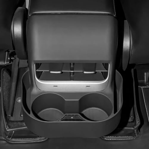 Treesiche Rear Air Vent Cup Holder Storage Box for Tesla 2017-2023 Model 3 and 2020-2024 Model Y