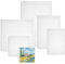 KineticKraft Lot de 6 Toiles à Peindre, Coton de Qualité, Sans Acide, Toiles à Peindre Canvas, Fait à la Main pour Peintures Acryliques, Peintures à l'huile, Gouache, Enfants, Débutants, Peintres