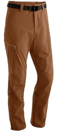 Maier Sports Nil, Herren Wanderhose, Wasserabweisende Outdoorhose für Trekking und Hiking, PFC-frei, mSTRETCH pro 4 & Dryprotec, Rollup-Funktion, Braun, 50