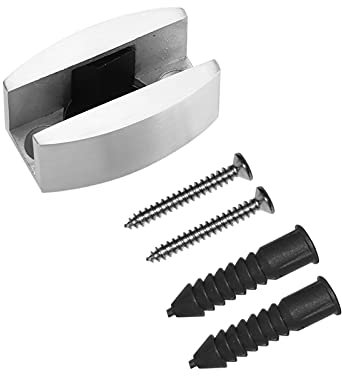 VIFERR Guía de suelo de acero inoxidable, para puertas correderas de cristal, para puertas correderas de cristal sin marco, puerta corredera