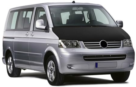 Auto Bonnet Bra Ersatz für VW T5 2003-2009, Haubenbra Bonnet Bra Schwarz Steinschlagschutz Vollbra Bonnet Bra Deckt Gesamte Motorhaube