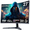 KOORUI 27 Curved Gaming Monitor FHD 1080P 180Hz,1500R Krümmung Ultradünnes Design, HDMI/DP, 100x100mm VESA-Montage, Neigungsverstellbarer Bildschirm