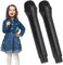 Fake Microphone, 2pcs Pretend Mics For Speech Practice, Smooth, Realistic Microphone Performance Model For News Reporting, Fake Microphone Props For Kids, Adults, Creative Role, Pretend