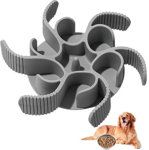 11-17.5 cm Inserts pour Gamelles Slow Feeder | Découpable Silicone Anti étouffement Gamelle Anti Glouton Chien Moyen, Anti Glouton avec Ventouse Antidérapante