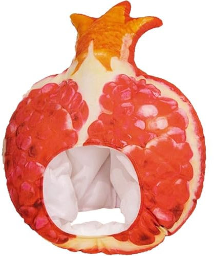 Lpitoy Plüsch Granatapfel Hut Obst Kopfbedeckung Gefüllte Obst Hut Foto Requisiten Kopfschmuck Dress Up Kostüm Kopfbedeckung Für Halloween Cosplay Zubehör