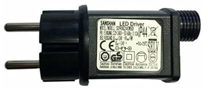Transformateur Guirlande LED 24V 9W IP44 - Noir -