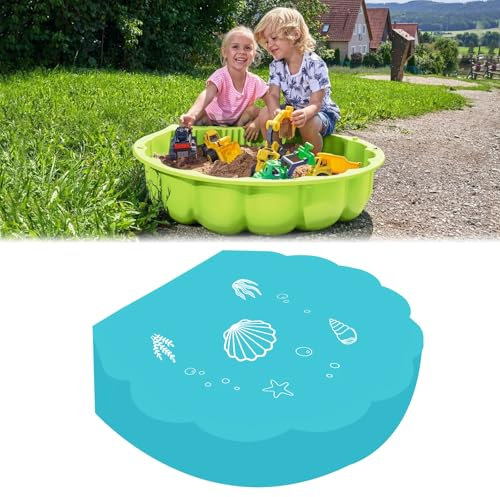 Sandmuschel Abdeckung 100 * 15cm Blau Sandkasten Muschel Accessories Muschel Sandkasten Abdeckung Wassermuschel Abdeckplane Wasserdicht Sanddicht