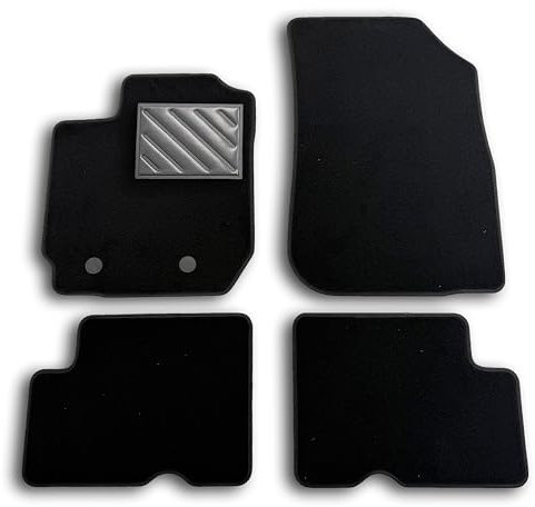 Car Mats for Dacia Duster I 2WD-4WD from 2015-2017 Onwards Tailored Car Mats, Non-Slip, Reinforced Rubber Heel Pad, Fixing Buttons