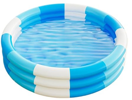 Planschbecken Für Kinder, Ø145x25 cm Aufblasbares Kinderpool Babypool Kinderplanschbecken Rund Schwimmbecken Familie Pool Aufblasbare Badewanne Für Baby Outdoor Indoor Garten Camping Spiel Am Pool