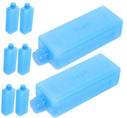 Alasum 8pcs Reusable Freezer Packs for Lunch Boxes Coolers Ice Crystal Boxes for Camping Picnics Air Conditioner Fans Shipping Enhanced