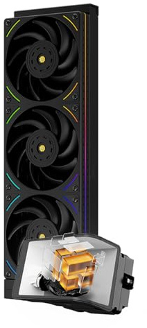 TR-Thermalright Wonder Vision 360 UB ARGB Nero Liquid CPU Cooler, Schermo Curvo 3D da 6,67'' con Risoluzione 2400x1080 - Magnetico, Radiatore da 360mm, per AM5, LGA1851/1700