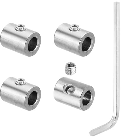 PATIKIL 8mm Hole Wire Rope Clips Set, 4 Pcs 304 Stainless Steel Single Hole Lock Cable Clamps Clip with Hexagon Screws Spanner for Wire Rope Fitting, Silver