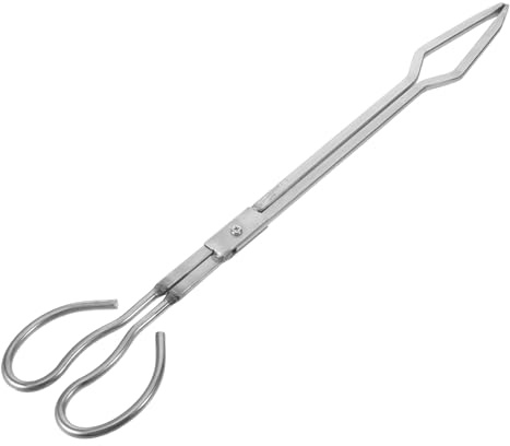 SEWOART Pince à Buche Cheminée en Acier Inoxydable, Pince à Bûches Robuste à Long Manche pour Déplacer Bois et Charbon, Camping et Barbecue