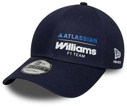 New Era NASCAR Sport Cap Herren & Damen Williams F1 Racing Navy One Size | Offiziell lizenzierte Unisex Kappe, verstellbar, 100 % Baumwolle, mit hochwertigem Logo, für Racing Fans, optimale Passform