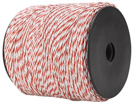 Corde Conductrice électrique Blanche et Rouge d'acier Inoxydable de Fil de clôture de bétail de 500M