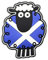 Scotland Scottish PU Fridge Magnet Lion Rampant Tartan (Saltire Sheep)