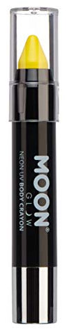Moon Glow Crayón corporal en barra de pintura UV neón para rostro y cuerpo Amarillo intenso