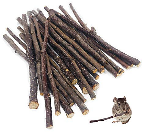 Palitos de Manzana Natural para Animales Pequeños, Hámster Juguetes para Masticar Roedores Mascotas Dientes Molares Golosinas Juguetes para Conejo Loro Conejito Chinchilla Conejillo y Útil.100 g/Set