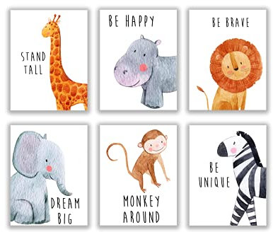 Safari-Kinderzimmer-Dekor, Babyzimmer-Dekor, Kinderzimmer-Wanddekoration, Baby-Wanddekoration, Kinderzimmer-Wandkunst, Dschungel-Kinderzimmer-Dekor, Baby-Kinderzimmer-Dekor