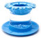 Paint Brush Cleaner Rinse Cup (All-in-One) Fine Art, Studio, Classroom, Brushes Holder & Silicone Cleaning System for Acrylic, Watercolour, and Water-Based Mediums (Mug, Blue)