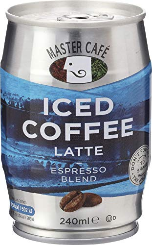 Master Café Iced Coffee Cans 240ml x Pack of 12 - Full-Bodied Arabica & Robusta Coffe Bean Blend, Ready to Drink, Enjoy Cold or Iced Coffee