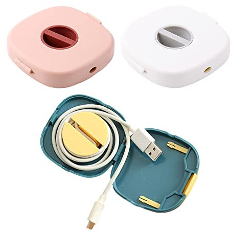 3 Pezzi Avvolgicavo Cable Telefono Avvolgicavo Organizzatore del Cavo per Cavo USB, Cavo per Cuffie, Cavo per Mouse, Cavo di Ricarica