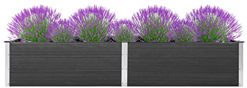 INLIFE Garten-Hochbeet 200x100x54 cm WPC Grau