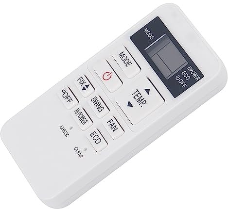 Air Conditioner Remote Control Compatible with Toshiba AC A/C 43T6V672 43T66333 RAS-07J2KVG-E RAS-18J2KVG-E RAS-05BKV-E RAS-07BKV-E RAS-10BKV-E RAS-13BKV-E RAS-16BKV-E RAS-107SKV-E6 RAS-077SKV-E6