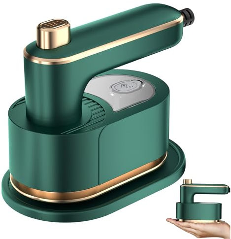 Idota Ferro da stiro da viaggio, mini leggero, ferro da stiro a vapore, da viaggio, in ceramica, antiaderente, riscaldamento rapido, ferro da viaggio con serbatoio dell'acqua da 50 ml, per casa e in