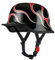 Tedesco Casco Mezzo Guscio Moto,Vintage Caschi Aperto Jet Caschi Casco A Scodella Motorino Mezzo Elmetto da Moto Retrò,DOT/ECE Approved Mezzo Casco Moto Uomo Donna A,L